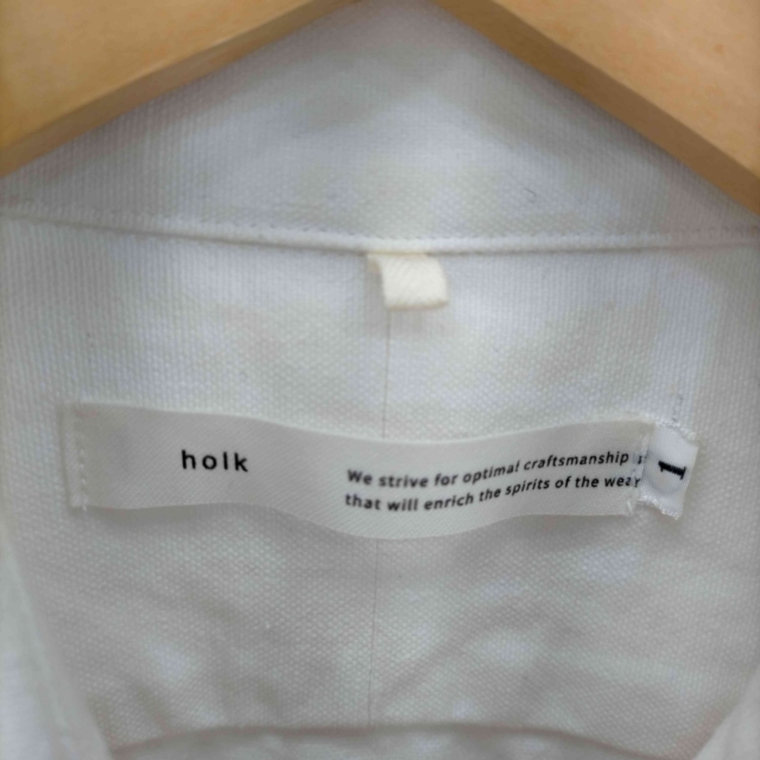holk(ホーク) 無地コットンシャツ メンズ トップス カジュアルシャツ