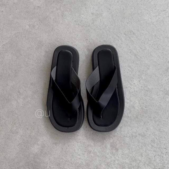 厚底 プラットフォーム サンダル ブラック 35 フラット 最安値 プチプラ レディースの靴/シューズ(サンダル)の商品写真