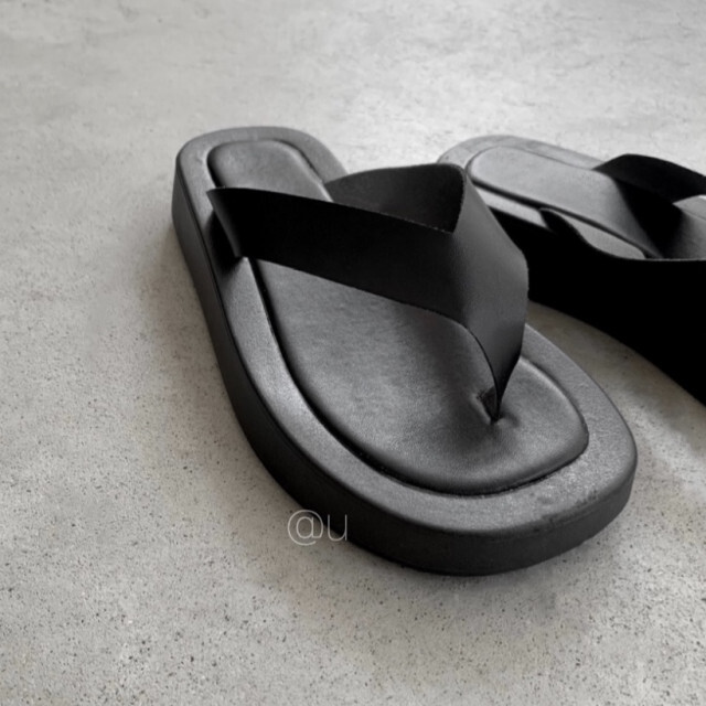 厚底 プラットフォーム サンダル ブラック 35 フラット 最安値 プチプラ レディースの靴/シューズ(サンダル)の商品写真