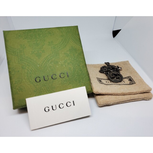 【超レア美品】GUCCI インターロッキングG ラージ ネックレス 燻加工
