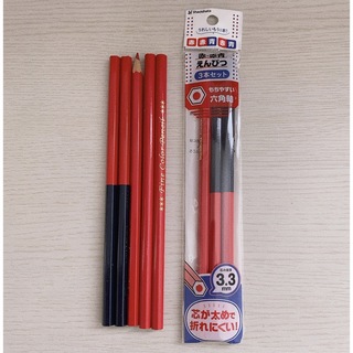 シャチハタ(Shachihata)の【新品】赤青鉛筆  丸つけ用  8本セット（赤鉛筆4本/赤青鉛筆4本）筆記用具(絵筆)