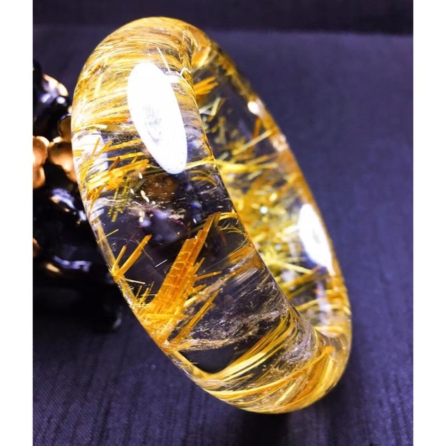 天然】ゴールド タイチンルチルクォーツ バングル 57.5mm | talents 天然】ゴールド タイチンルチルクォーツ バングル 57.5mm | talents