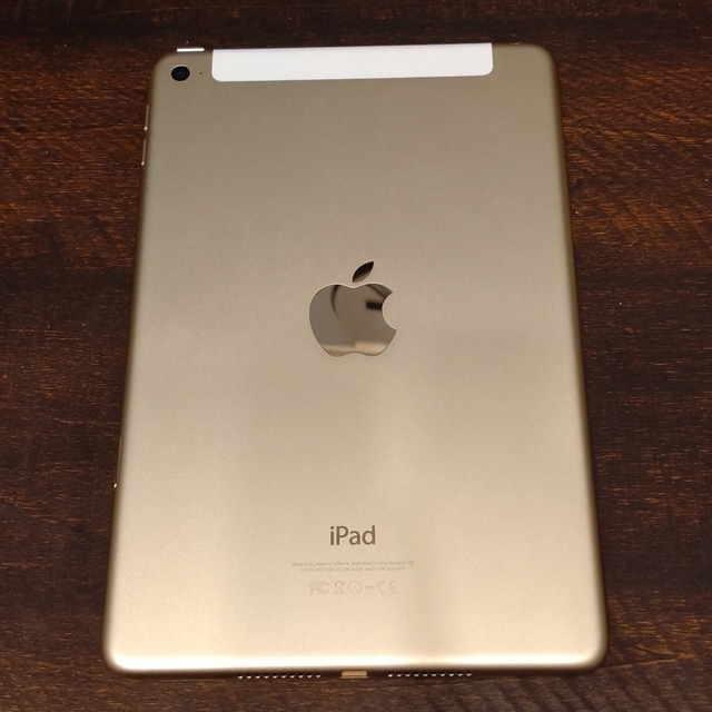 iPad(アイパッド)のiPad mini 4 16GB ゴールド WiFi+cellularモデル スマホ/家電/カメラのPC/タブレット(タブレット)の商品写真