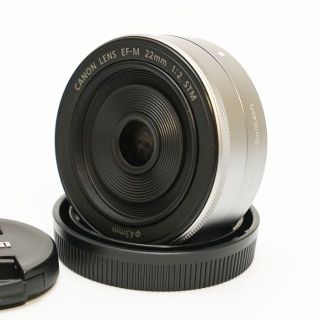 キヤノン(Canon)のCanon EF M 22mm f2 STM 単焦点レンズ　シルバー(レンズ(単焦点))