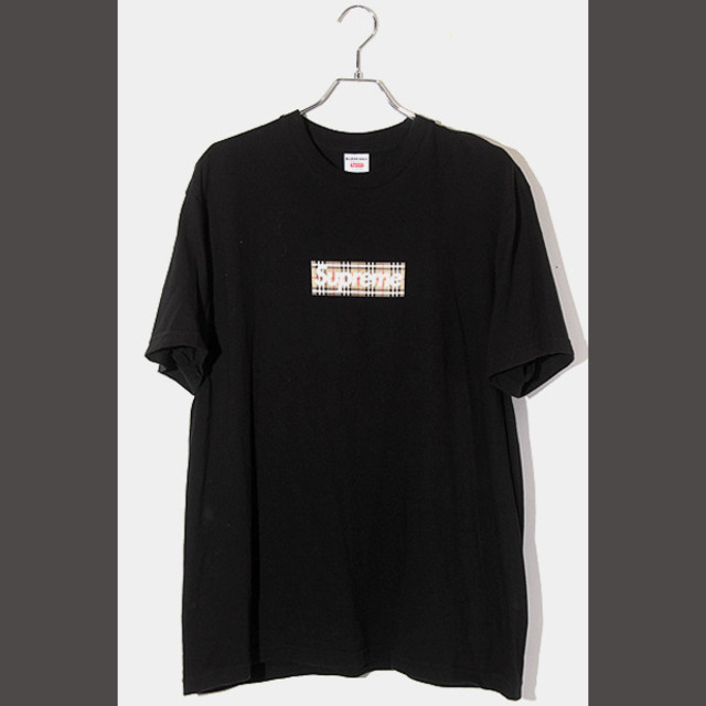 22SS シュプリーム バーバリー ボックスロゴ Tシャツ L ブラック - T