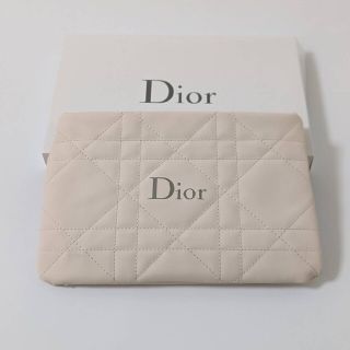 クリスチャンディオール(Christian Dior)の新品未使用 ディオール ノベルティフラット ポーチ オフホワイト(ポーチ)