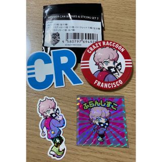 CR CRAZY RACCOON ふらんしすこ ステッカー 缶バッジ オマケ付き