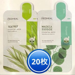 メディヒール(MEDIHEAL)のメディヒール　ティーツリー　TEATREE  パック　リニューアル　2種各10枚(パック/フェイスマスク)