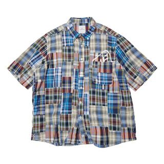 ユニフォームエクスペリメント(uniform experiment)の22ss ue「S/S BIG B.D SHIRT」マドラス柄 XL 未使用(シャツ)