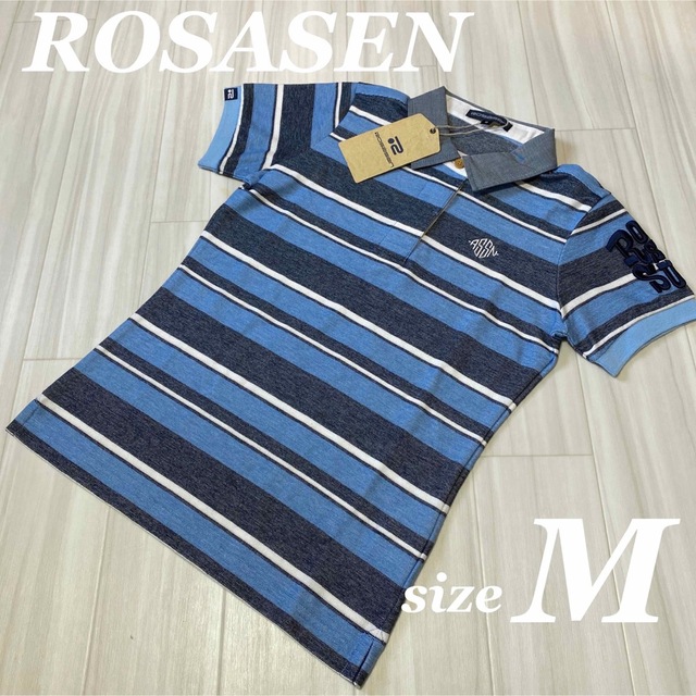 ROSASEN(ロサーゼン)のロサーセン Rosasen ポロシャツ レディース マルチボーダー 半袖 シャツ スポーツ/アウトドアのゴルフ(ウエア)の商品写真