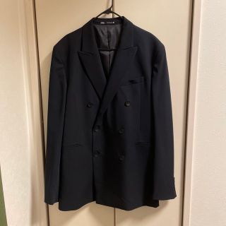 新品・未使用 ZARA ダブルジャケット ピークドスリム ブラック