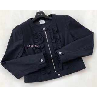 美品】Rene ルネ ノーカラーデニムジャケット Gジャン 34-