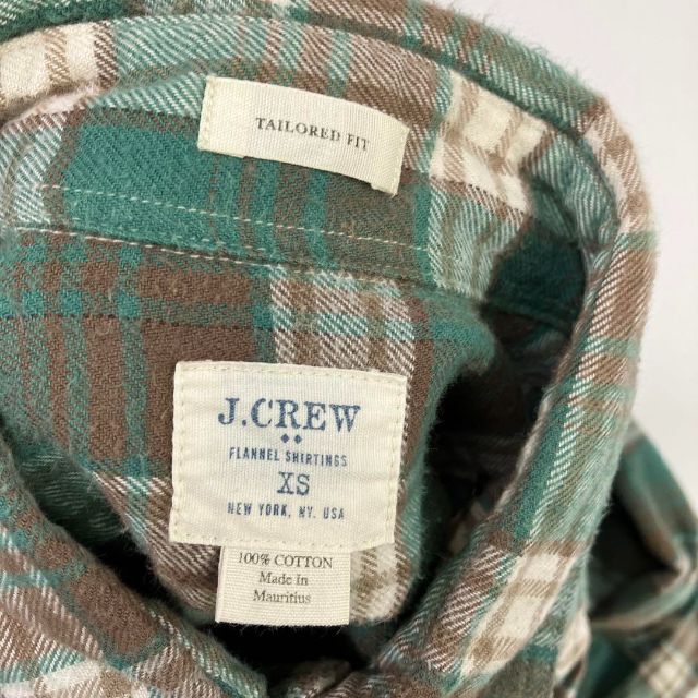 J.Crew(ジェイクルー)のJ.CREW ジェイクルー　ネルシャツ　チェック柄　グリーン　ブラウン　古着 メンズのトップス(シャツ)の商品写真