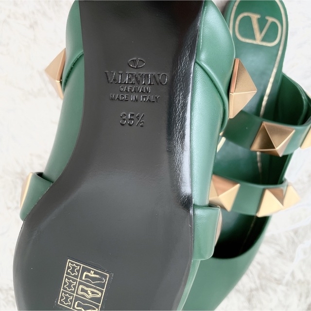 VALENTINO ヴァレンティノ　スタッズ　フラットミュール　パンプス　現行品