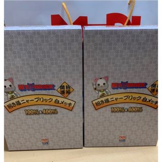 メディコムトイ(MEDICOM TOY)のNY@BRICK 招き猫 白メッキ 100％ & 400％　2セット(その他)