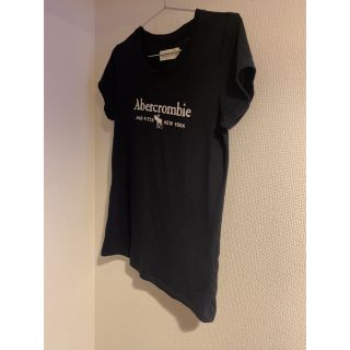 アバクロンビーアンドフィッチ(Abercrombie&Fitch)のAbercrombie&Fitch アバクロ ロゴ Tシャツ 黒 ブラック XS(Tシャツ(半袖/袖なし))