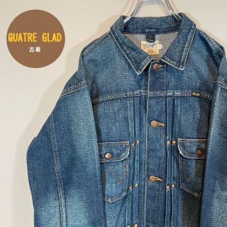 ラングラー(Wrangler)の【コラボ商品】Wrangler×AZUL デニムジャケット古着 サイズL ブルー(Gジャン/デニムジャケット)