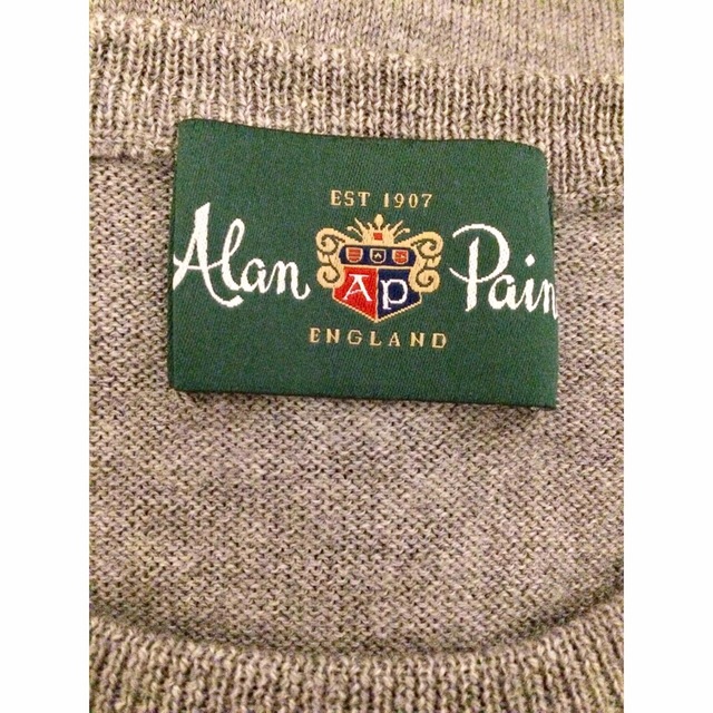 Alan Paine アラン ペイン メリノウール100% セーター グレー
