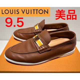 ルイヴィトン(LOUIS VUITTON)の美品❗️ LOUIS VUITTON LVロゴ ローファー 9 1/2(スニーカー)