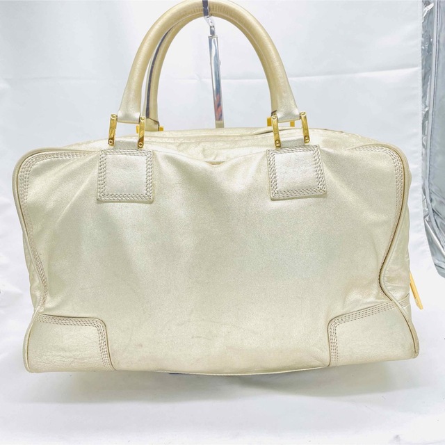 希少 LOEWE ロエベ アマソナ36 ハンドバッグ ゴールド アナグラム