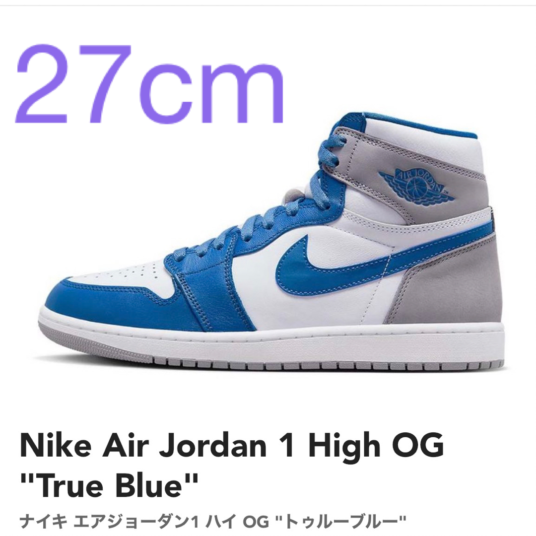 Nike Air Jordan 1 High OG True Blue 27cm