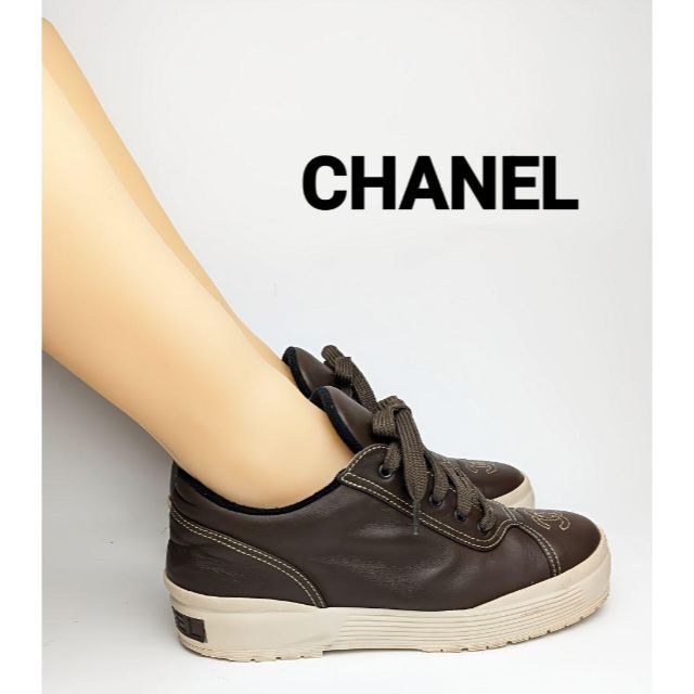 ピカピカ新品仕上⭐CHANELシャネル ビンテージ ココマーク スニーカー