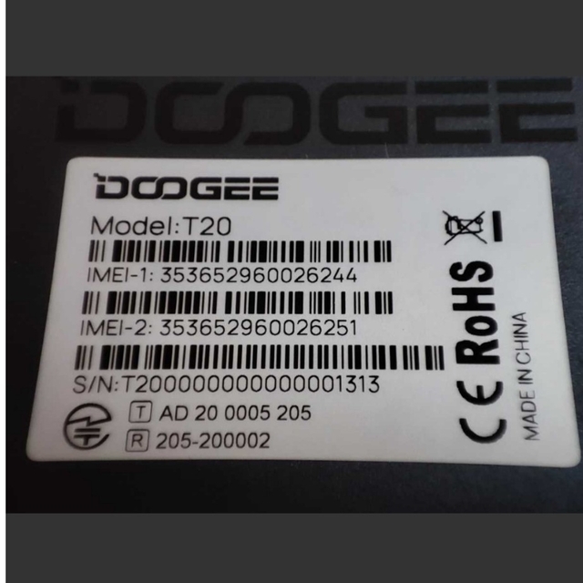 ANDROID(アンドロイド)のDOOGEE T20　グレー　Androidタブレット　美品 スマホ/家電/カメラのPC/タブレット(タブレット)の商品写真