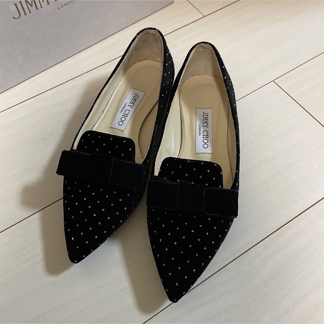 JIMMY CHOO - 美品！！ジミーチュウ ガラ グリッター ドット フラット ...