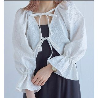 ダブルクローゼット(w closet)のmacha様専用  w closet リボン付きカーディガン(カーディガン)