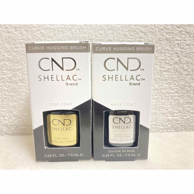 【2個セット】CND シェラック UV ベースコート ＆ トップコート/