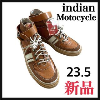 インディアンモトサイクル(Indian Motocycle)の★新品/インディアンIndian★ブラウン茶/ハイカットスニーカー/23.5(スニーカー)