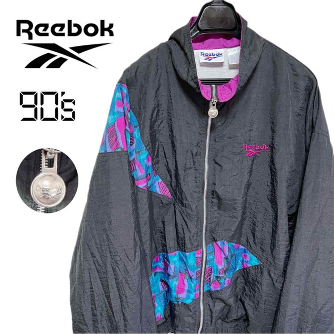 希少★Reebok リーボック 90s ナイロンジャケット トラックジャケット