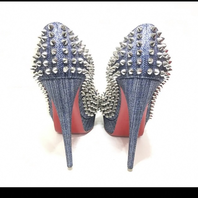 Christian Louboutin❤️デニムフルスタッズパンプス 美品 36-