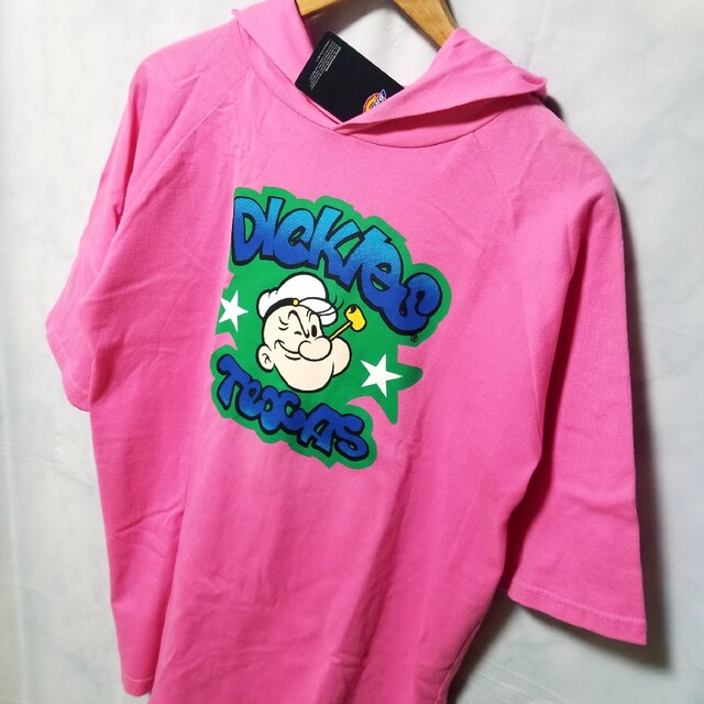 Dickies(ディッキーズ)のDickies　POPEYE　コラボ　新品  半袖  パーカー　XS メンズのトップス(パーカー)の商品写真