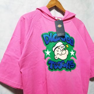 ディッキーズ(Dickies)のDickies　POPEYE　コラボ　新品  半袖  パーカー　XS(パーカー)