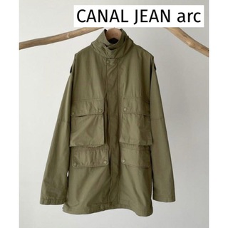 キャナルジーン(CANAL JEAN)のcanaljean arc スタンドミリタリーオーバーコート　ジャケット(ミリタリージャケット)