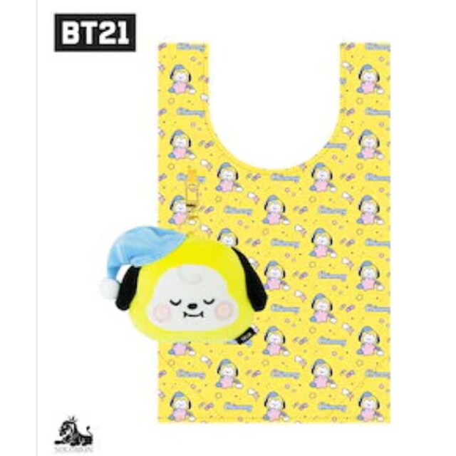 BT21(ビーティーイシビル)の【公式 BT21】ぬいぐるみエコバッグ♪ レディースのファッション小物(その他)の商品写真