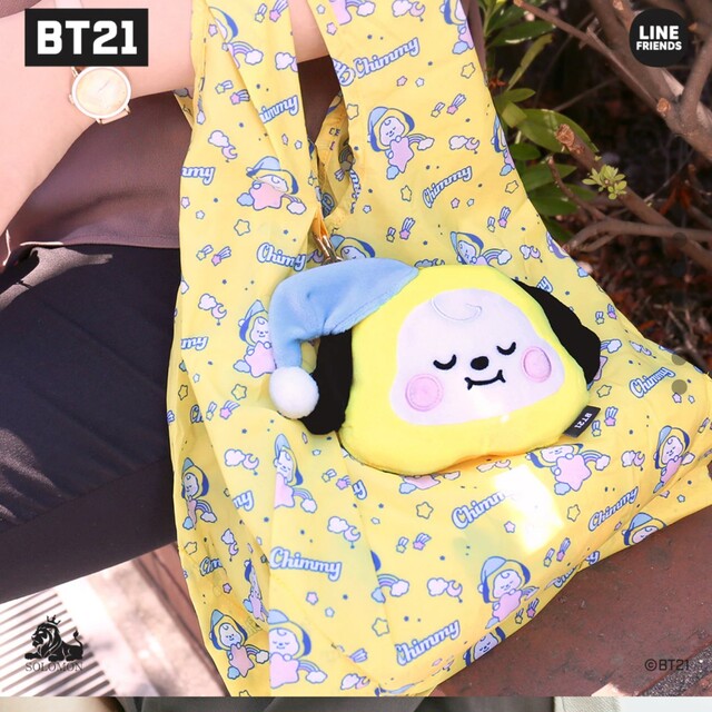 BT21(ビーティーイシビル)の【公式 BT21】ぬいぐるみエコバッグ♪ レディースのファッション小物(その他)の商品写真