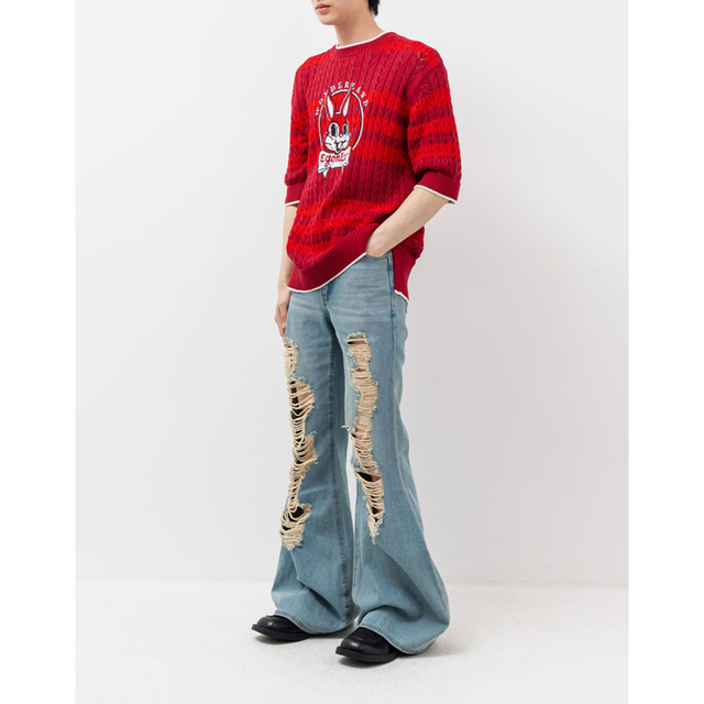 お気に入り】 イタリア製フロントジップSkater Jeans42号 デニム