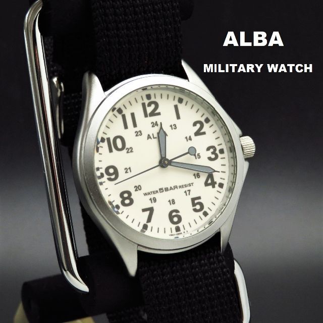 SEIKO - ALBA ミリタリーウォッチ 蛍光文字盤 の通販 by Arouse SEIKO - ALBA ミリタリーウォッチ 蛍光文字盤 の通販 by Arouse