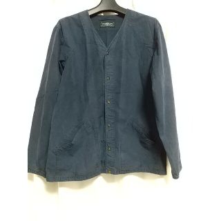 ユナイテッドアローズグリーンレーベルリラクシング(UNITED ARROWS green label relaxing)のGREEN LABEL RELAXING ノーカラージャケット Ｌサイズ 紺色(ノーカラージャケット)