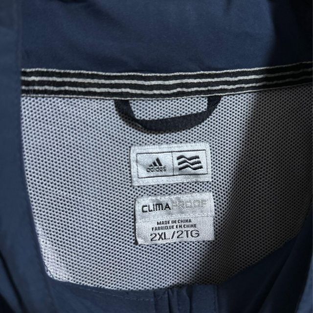 adidas(アディダス)のアディダス ロゴ ナイロン ハーフジップ ゲームシャツ プルオーバー USA古着 メンズのトップス(Tシャツ/カットソー(半袖/袖なし))の商品写真