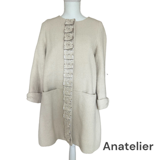 アナトリエ(anatelier)のAnatelier アナトリエ　Ａラインコート　オフホワイト　size36(その他)