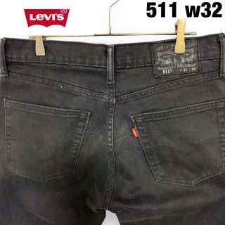 リーバイス(Levi's)のリーバイス511w32アメリカ古着ブラックジーンズデニムパンツ刻印3440メンズ(デニム/ジーンズ)