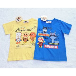 アンパンマン(アンパンマン)の新品　100cm　アンパンマン　男の子半袖Tシャツ2枚セット　だだんブルー×y(Tシャツ/カットソー)