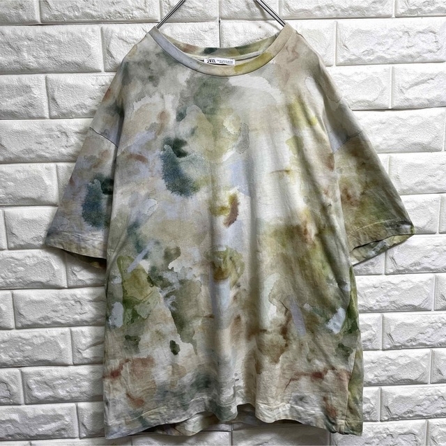 ZARA(ザラ)のZARA ザラ　半袖Tシャツ　タイダイ染柄　メンズMサイズ メンズのトップス(Tシャツ/カットソー(半袖/袖なし))の商品写真