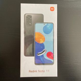 アンドロイド(ANDROID)のRedmi Note11 新品未開封　レドミノート11 グラファイトグレー(スマートフォン本体)