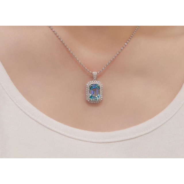 天然アクアマリン ダイヤ  ペンダントトップ4.49ct k18 ¥