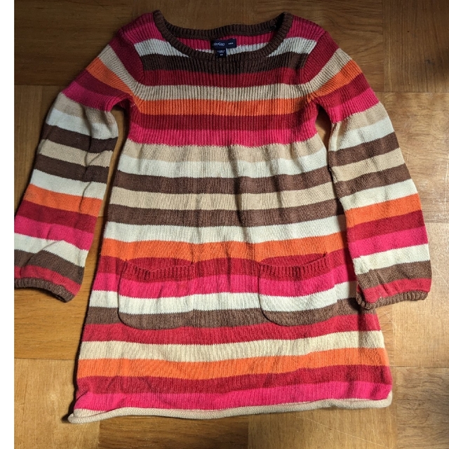 babyGAP(ベビーギャップ)のベビーギャップ　ボーダー柄ワンピース　80 キッズ/ベビー/マタニティのベビー服(~85cm)(ワンピース)の商品写真