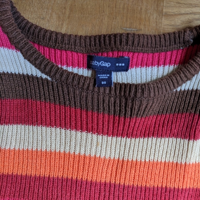 babyGAP(ベビーギャップ)のベビーギャップ　ボーダー柄ワンピース　80 キッズ/ベビー/マタニティのベビー服(~85cm)(ワンピース)の商品写真